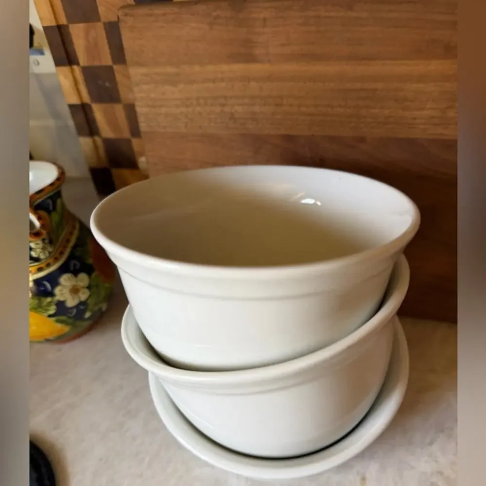 Pottery Barn Dujour white coupe bowls x6